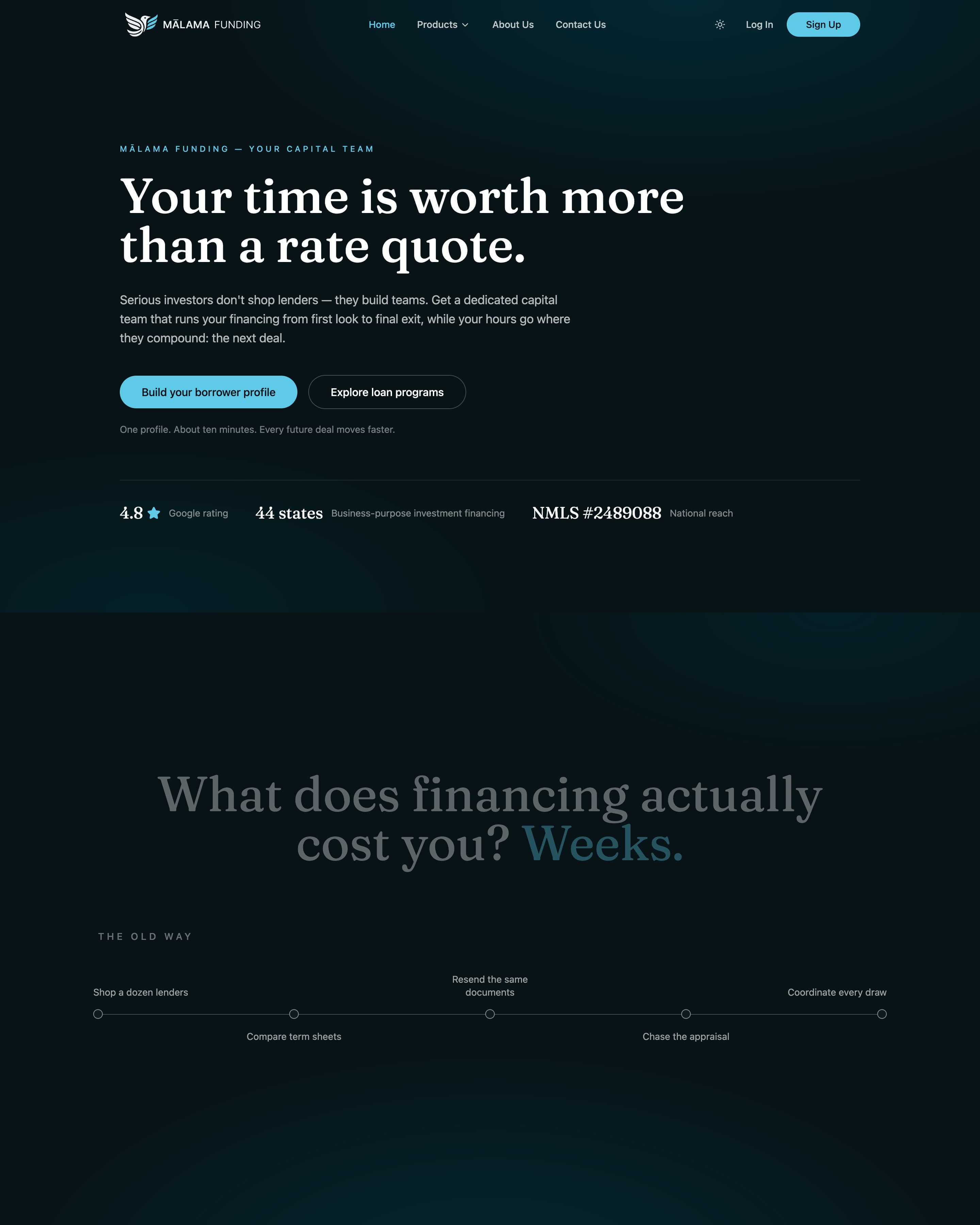 Mālama Funding website
