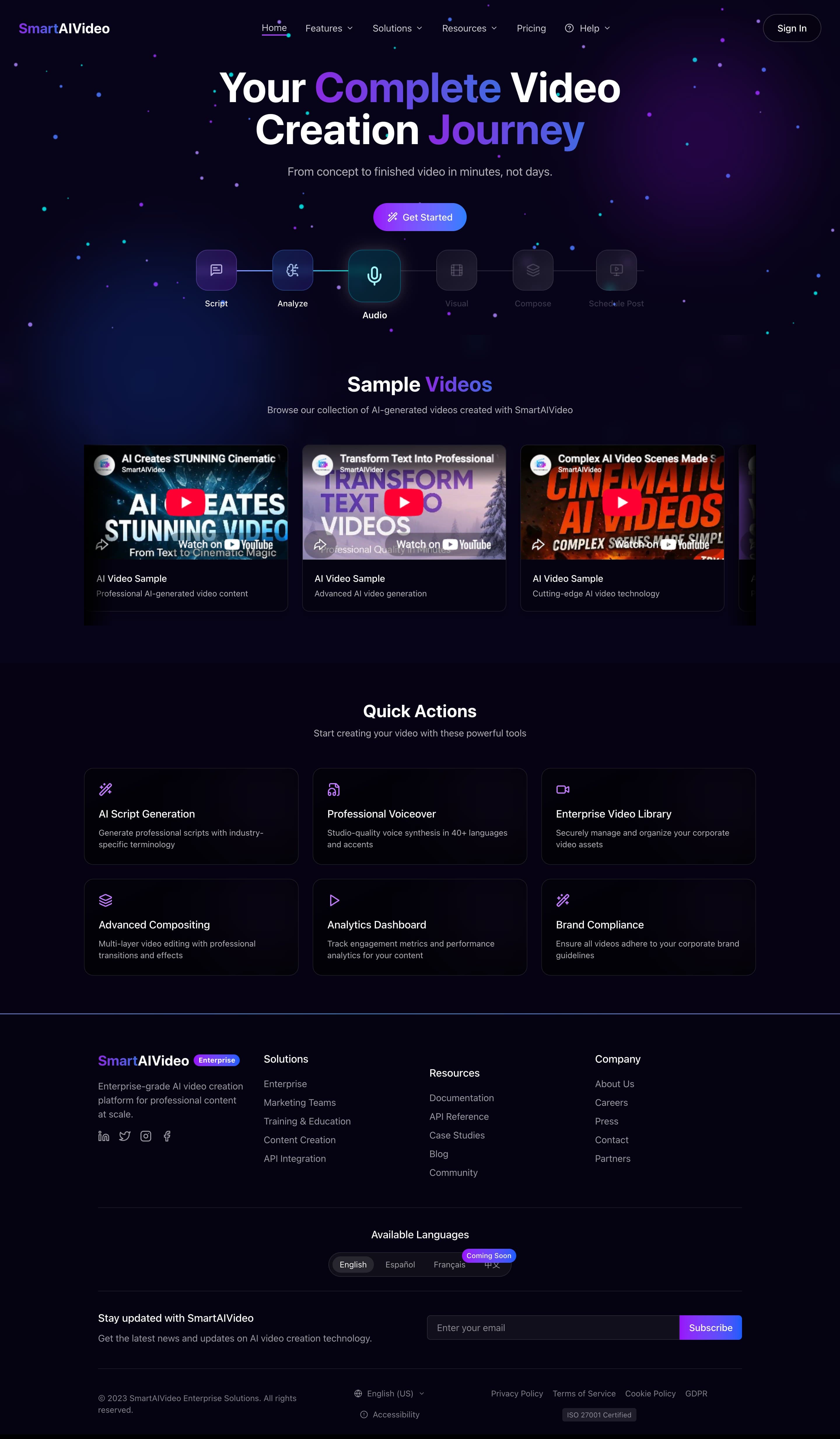 SmartAIVideo website